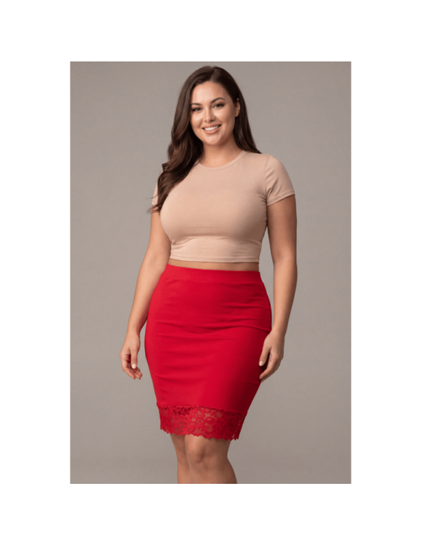 Jupe longue rouge Maria
