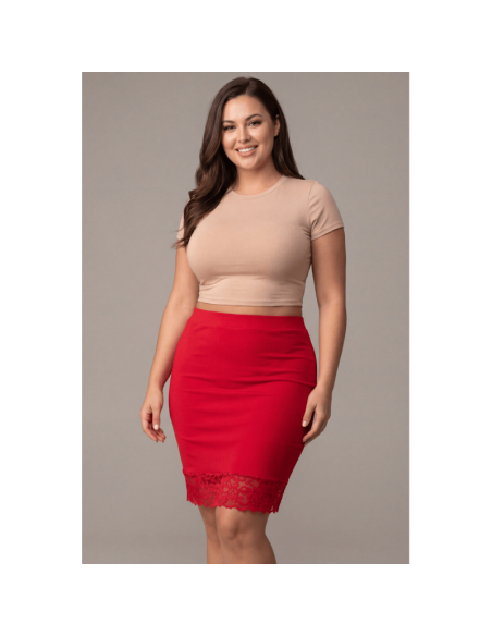 Jupe longue rouge Maria