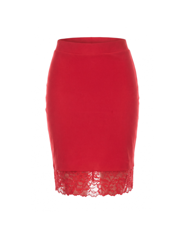 Jupe longue rouge Maria