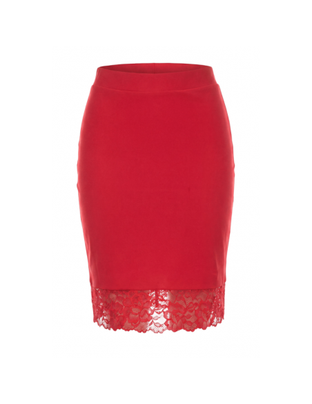 Jupe longue rouge Maria