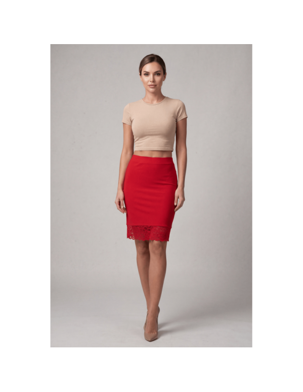 Jupe longue rouge Maria