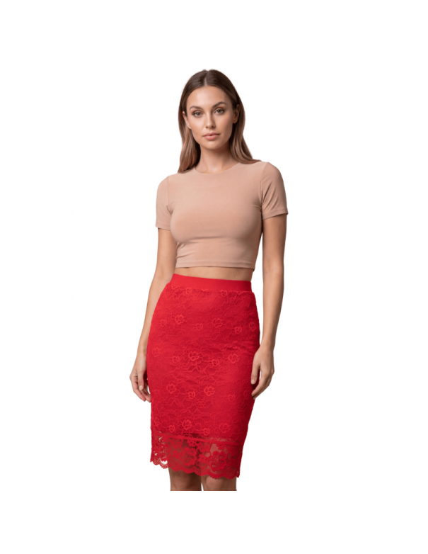 Jupe longue rouge Catalina