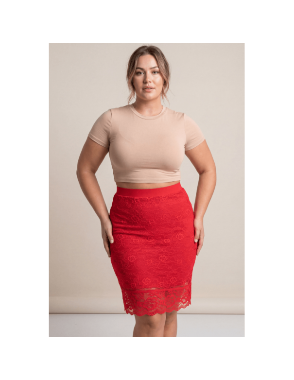Jupe longue rouge Catalina
