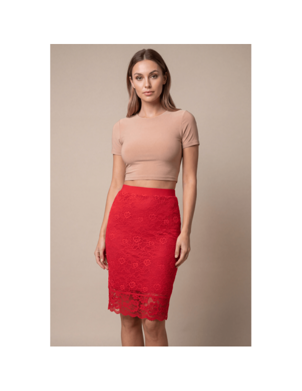 Jupe longue rouge Catalina