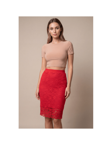 Jupe longue rouge Catalina