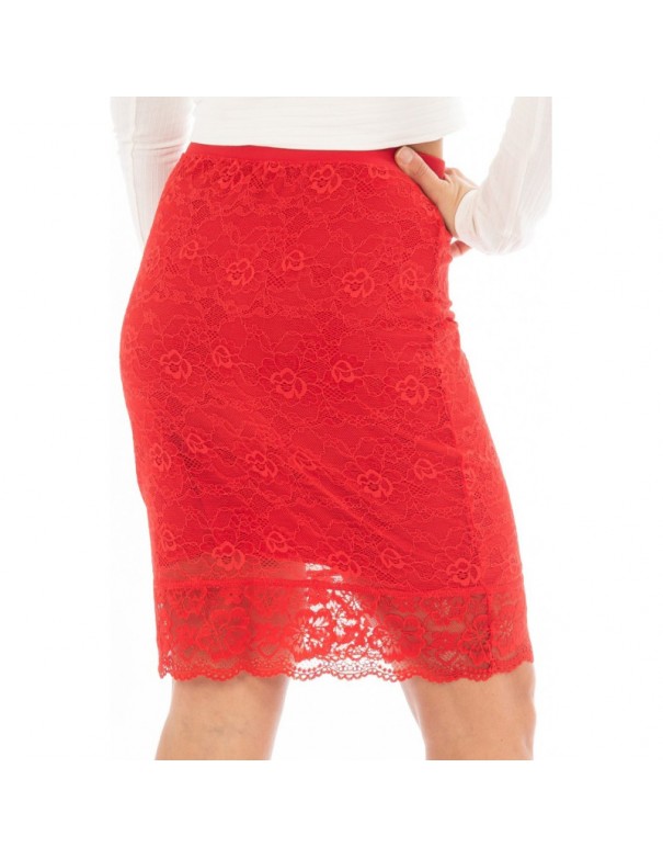 Jupe longue rouge Catalina