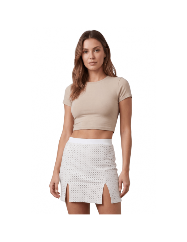 Jupe courte blanche Cassandra