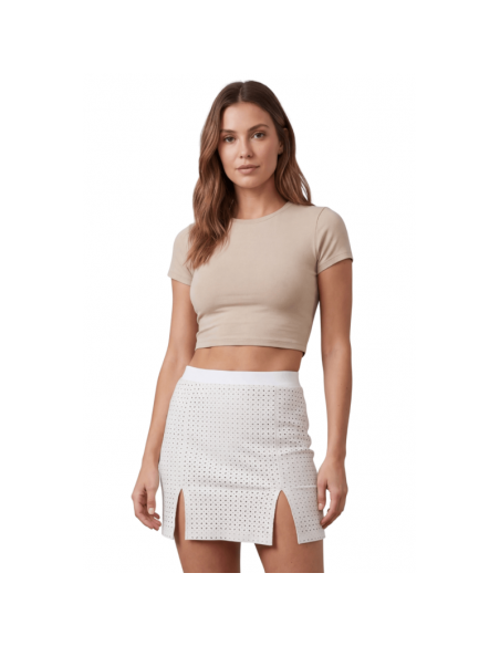 Jupe courte blanche Cassandra