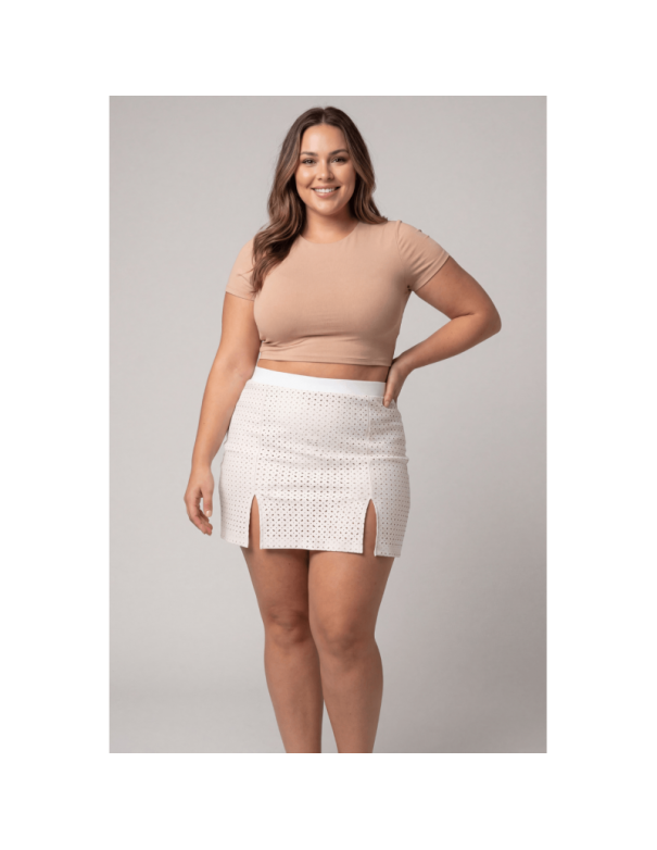 Jupe courte blanche Cassandra
