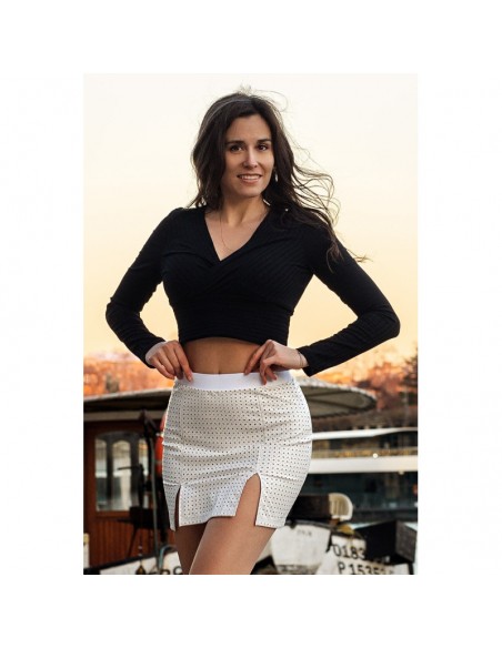 Jupe courte blanche Cassandra