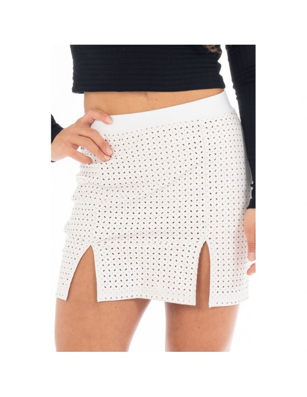 Jupe courte blanche Cassandra