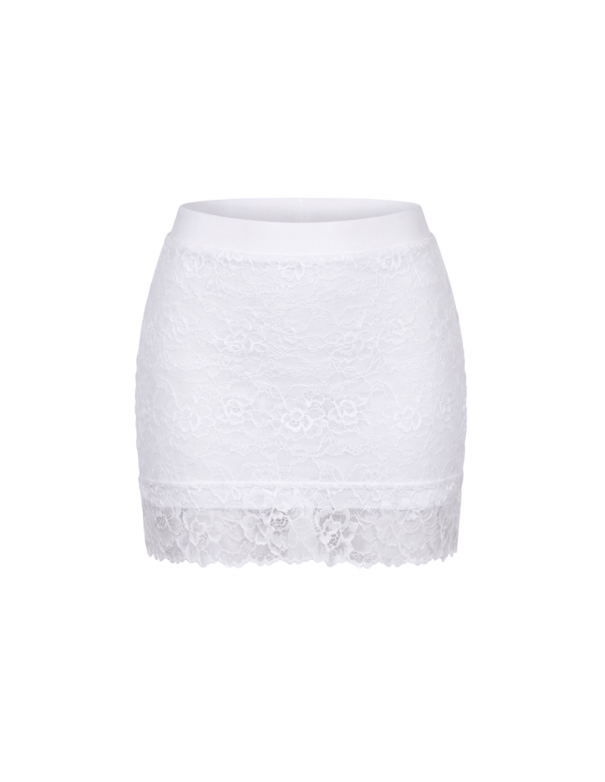 Jupe courte blanche Camélia