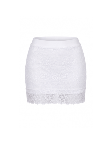 Jupe courte blanche Camélia