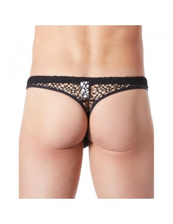 String noir sexy filet irrégulier fétichiste  2
