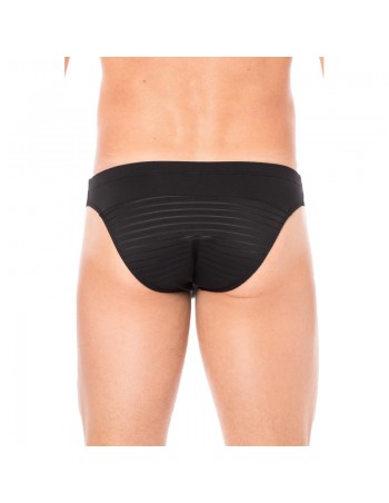 Slip noir rayé opaque et transparent 2