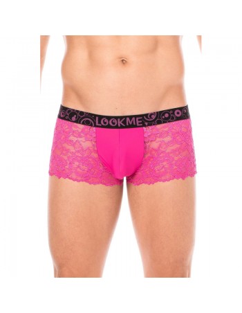 Boxer magenta en dentelle délicate 