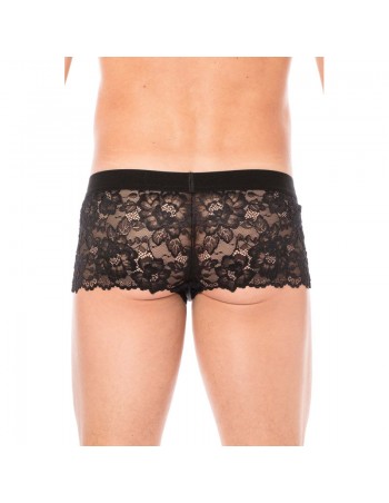 Boxer noir en dentelle délicate  2