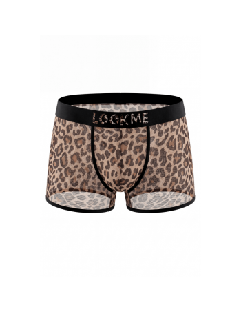 Boxer en résille imprimé léopard 2