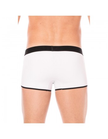 Mini-Pants blanc échancré avec zip  2