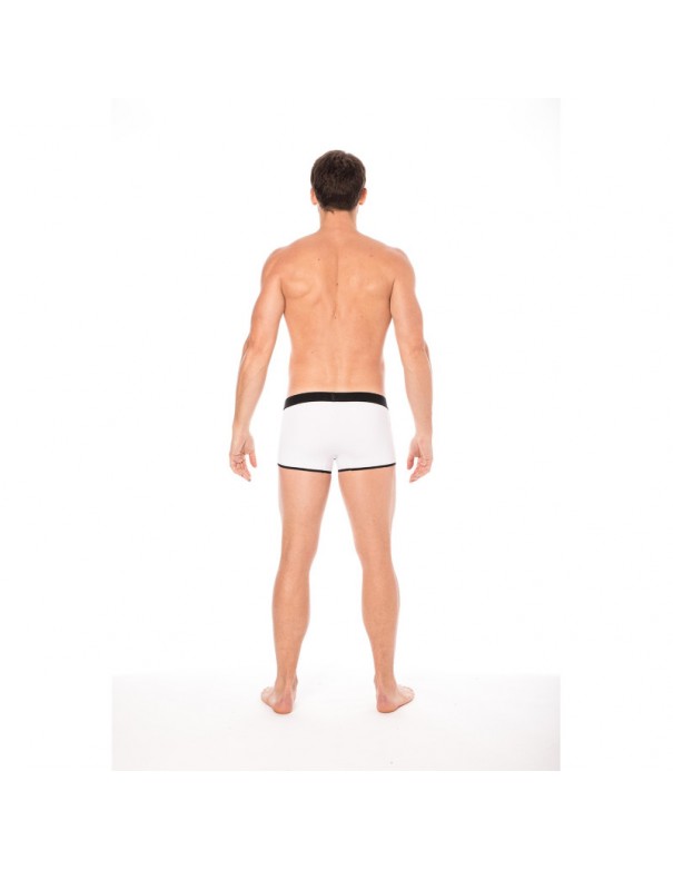 Mini-Pants blanc échancré avec zip 
