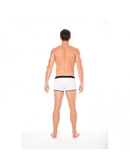 Mini-Pants blanc échancré avec zip 