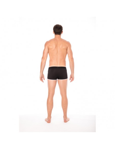 Mini-Pants noir échancré avec zip 