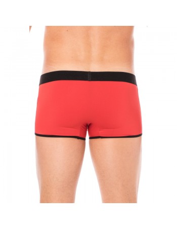 Mini-Pants rouge échancré avec zip  2