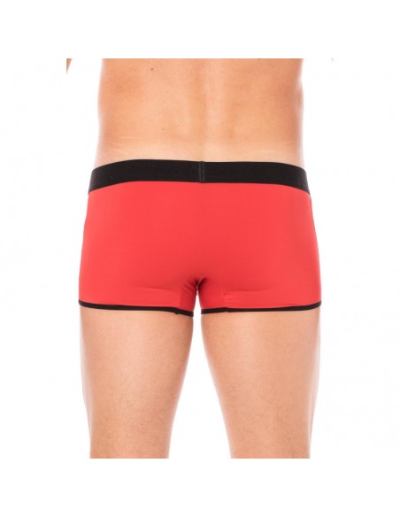 Mini-Pants rouge échancré avec zip 