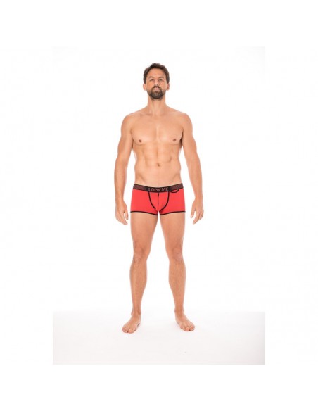 Mini-Pants rouge échancré avec zip 