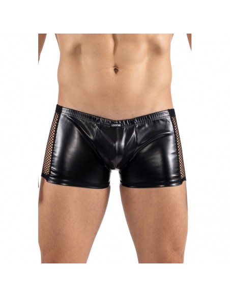 Boxer noir Black Desire en simili cuir 