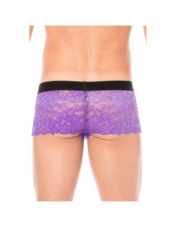 Boxer violet en dentelle délicate  2