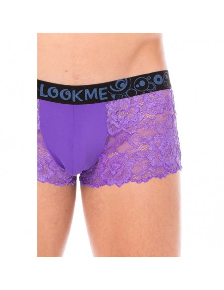 Boxer violet en dentelle délicate 
