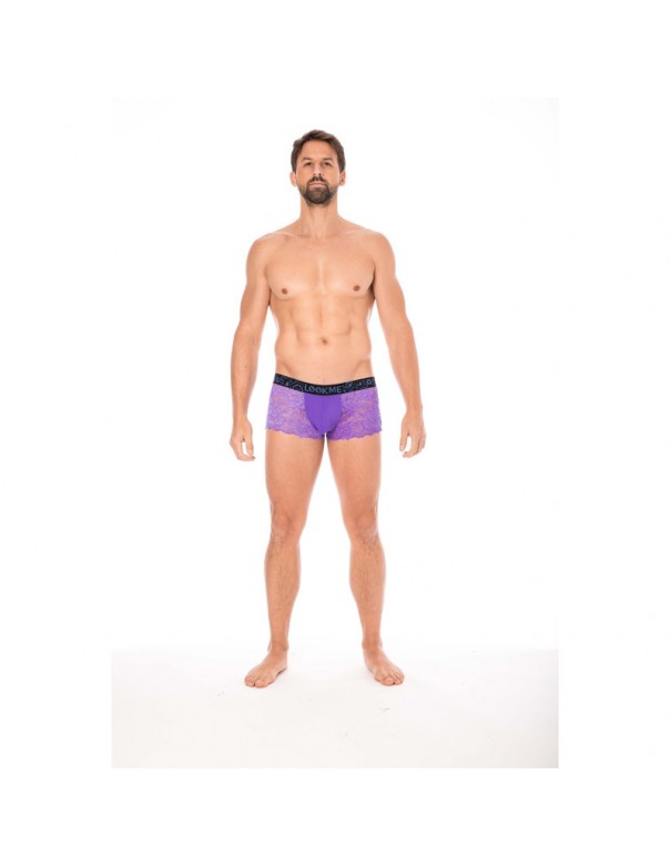 Boxer violet en dentelle délicate 