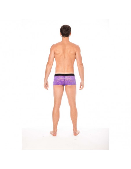 Boxer violet en dentelle délicate 
