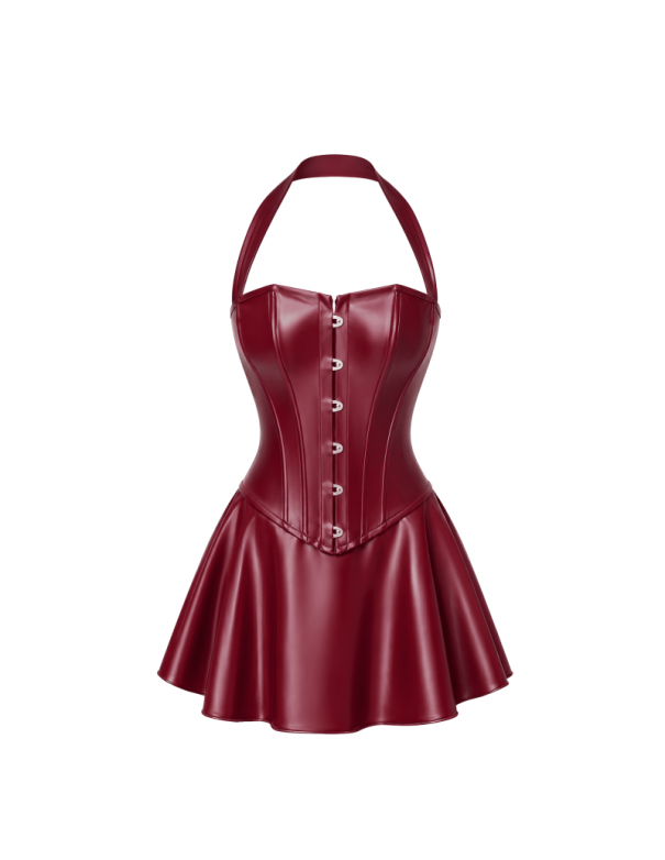 F397 Dark romance corset mini robe