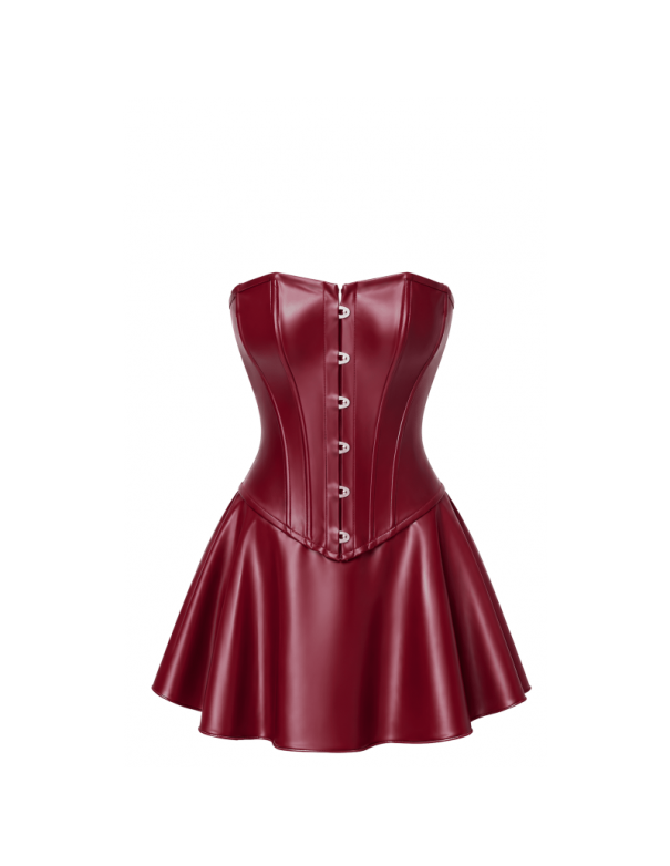 F397 Dark romance corset mini robe